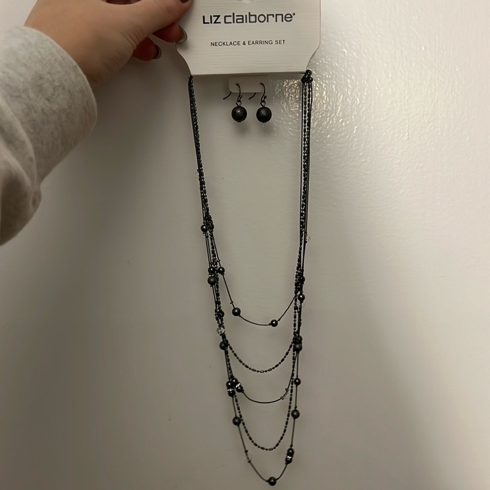 Liz Claiborne Necklace & Earring Set NWT